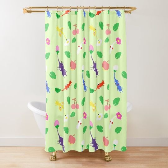 cute pikmin pattern Shower Curtain
