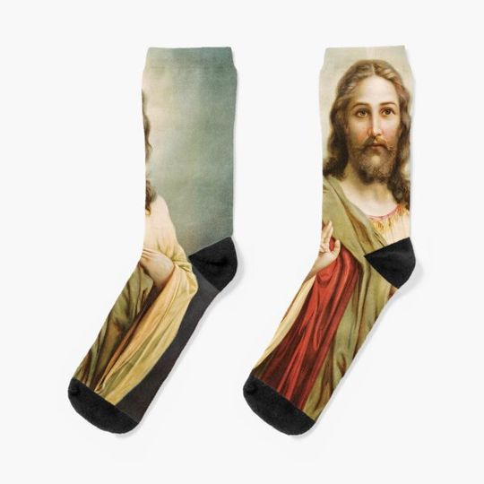 Jesus Christ Painting Socks