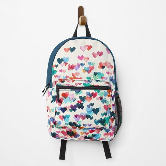 Heart Connections - Watercolor Painting Backpack