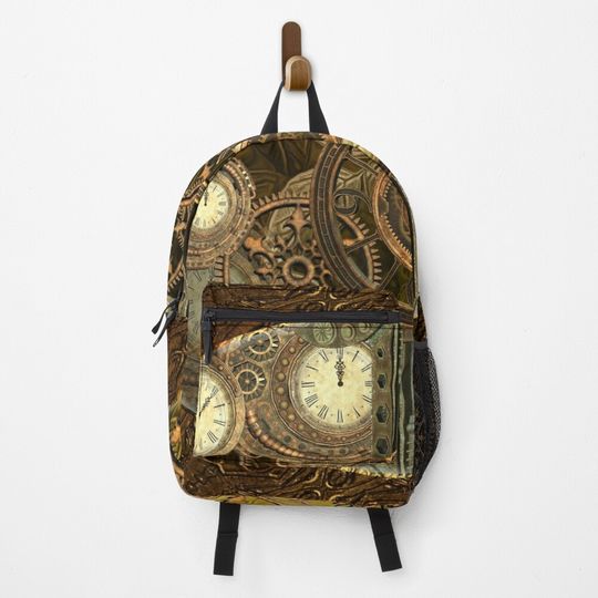 Steampunk, awesome clocks Backpack