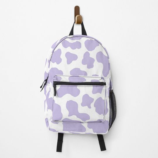 Pastel purple cow print aesthetic  pattern  Backpack