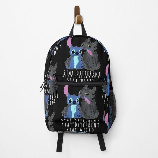 Toothless And Stitch Bite Tails Stay Different Backpack