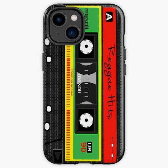 Reggae Hits Tape / Retro Rasta Music Tape Cassette iPhone Case