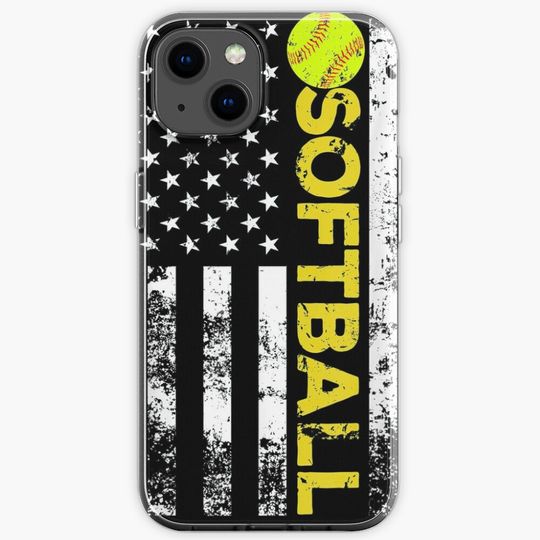 American Flag Softball Team iPhone Case