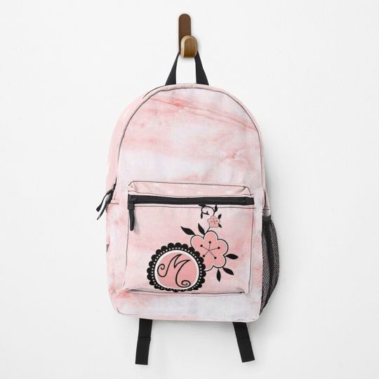 Marinette pink marble Backpack