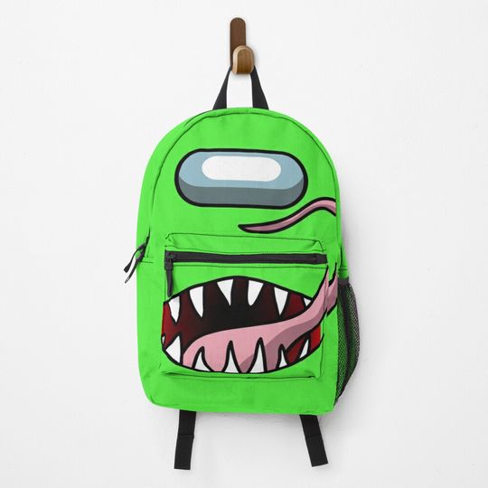 backpack of impostor guy for school lime Backpack