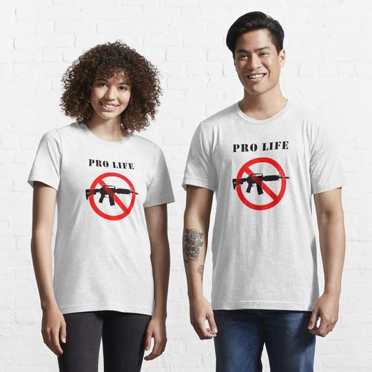 Pro Life Ban Assault Weapons - Circle Slash T-Shirt