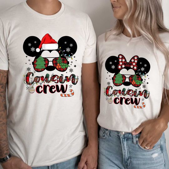 Cousin Crew Disney Christmas Family Matching T Shirt