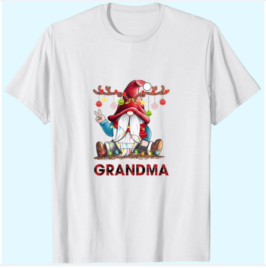 Grandma Gnome Christmas Custom T-Shirts