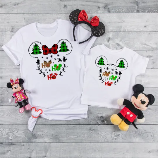 Ho Ho Ho Disney Christmas Matching Family T-Shirt