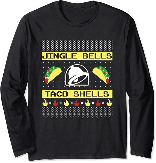 Taco Bell Jingle Bell Taco Shells Long Sleeve