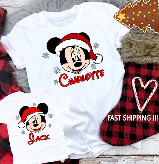 Christmas Disney Matching Family Personalized T-Shrit
