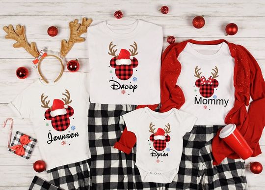 Disney Family Matching Christmas Custom T-Shirt