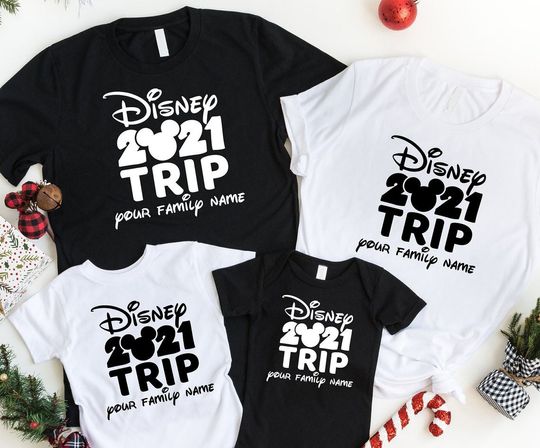 Disney 2021 Family Trip Disney Vacation Group Christmas Gift, Disneyland Vacation, Matching Custom T-Shirt