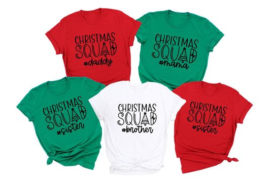 Christmas Squad Family Matching T-shirt