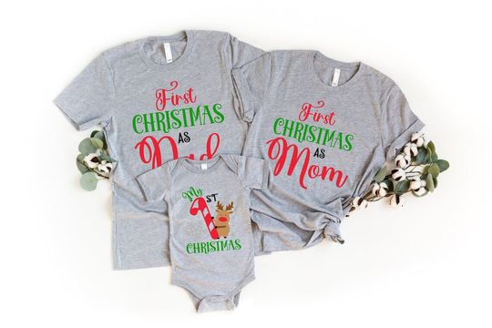 My First Christmas Matching Family Custom T-Shirt