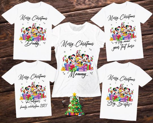 2021 Christmas Family Personalized Disney T-Shirt