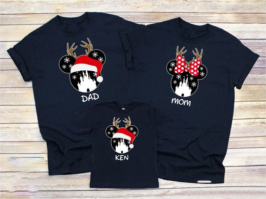 Customized Disney World Christmas Family T-Shirt