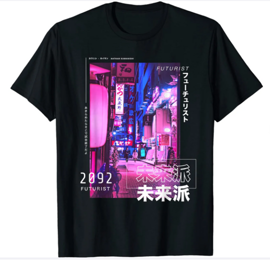 Japanese Cyberpunk Tokyo Streetwear Aesthetic Graphic T-Shirt
