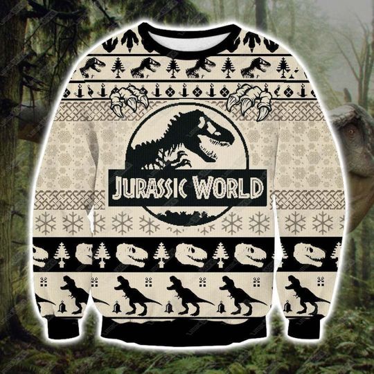 Jurassic World 3D Print Ugly Christmas Sweater