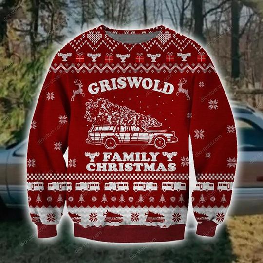 Grisworld Family Christmas 3D Ugly Christmas Sweatshirt