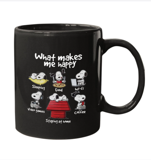 What Makes Me Happy Snoopy Rountine Coffee Mug