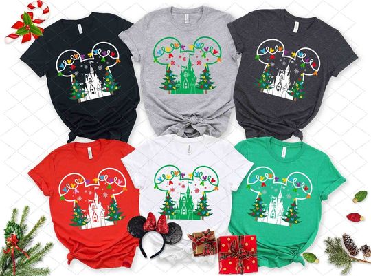Disney Christmas Magic Kingdom Christmas Family Matching T Shirt