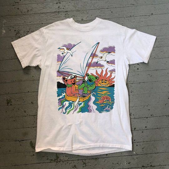 Sailing Boat Single Stitch Vintage 1995 Grateful Dead Bears