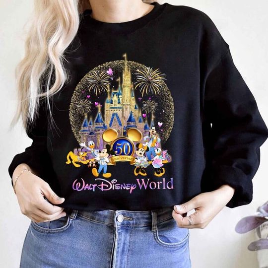 Disney Vacation 50th Anniversary Mickey Minnie Sweatshirt