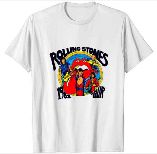 Rolling Stones Vintage Classic Rock 1981 Tour T-Shirts
