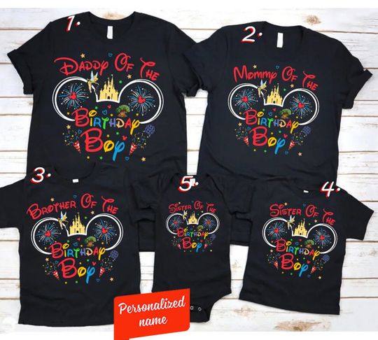 Disney Birthday Boy Family Matching T Shirt