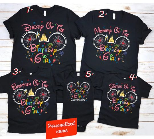 Disney Birthday Girl Family Matching T Shirt