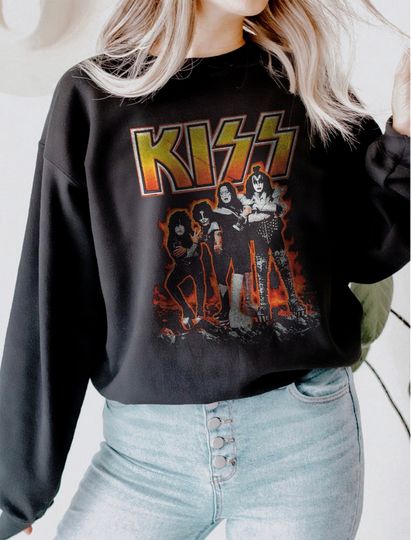 Vintage KISS-Band The Final Toue Ever Concert Style Concert Tour 90s Rock Band Sweatshirt