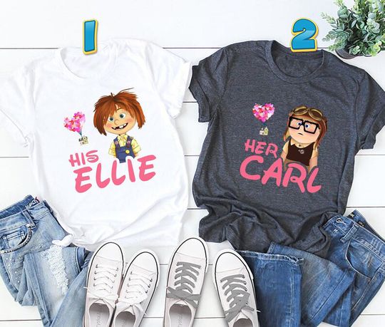Carl and Ellie Disney Valentines Couple T-Shirt