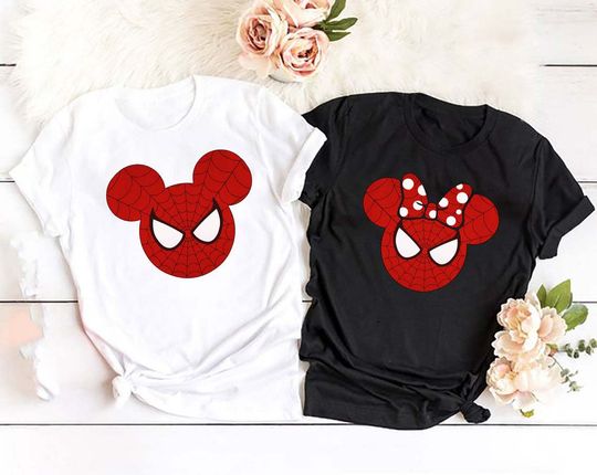 Custom 2022 Disney Vacation Spiderman Mickey and Minnie Family Matching T-Shirt