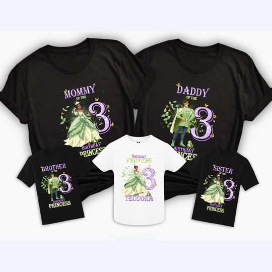 Princess Tiana Shirts Princess Tiana Birthday Matching Disney Family Custom Shirts