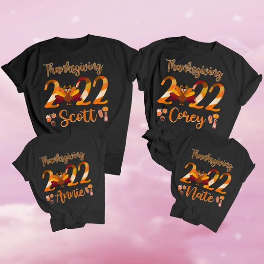 Thanksgiving Personalized Family Matching T Shirt