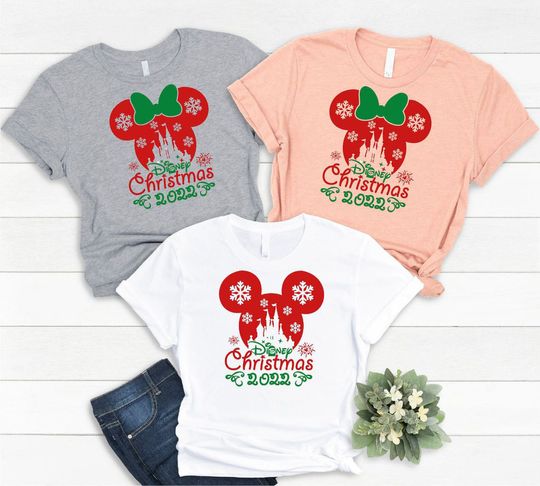 Personalized Christmas Disney Mickey And Minnie Family Matching T Shirt