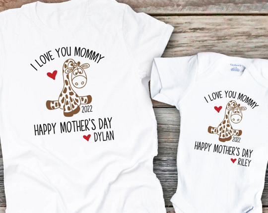I Love You Mommy Personalized Mothers Day Shirt