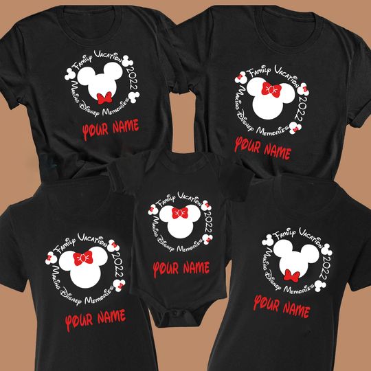 Personalized Disney Family Vacation Mickey And Minnie Family Matching T Shirt