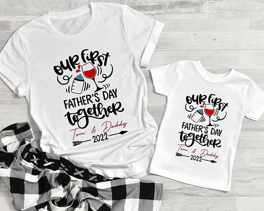 Personalized Our First Father's Day T-Shirt