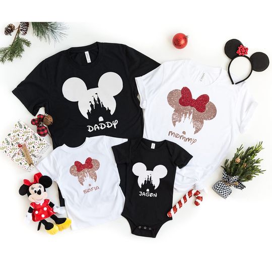 Family Matching Disney Vacation Shirts, Mickey Minnie Mouse Trip Custom T-Shirts