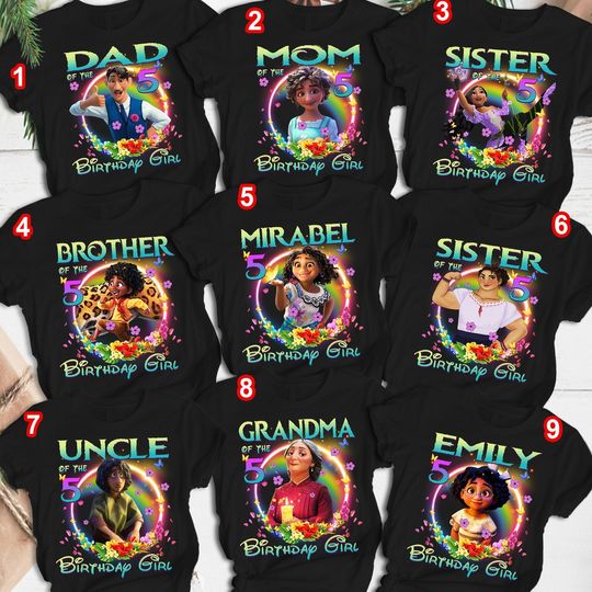 Personalized Disney Encanto Birthday Family Matching T Shirt