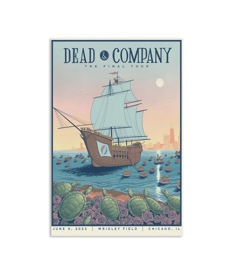 Dead And Company June 9 2023 Chicago, IL Vip Poster