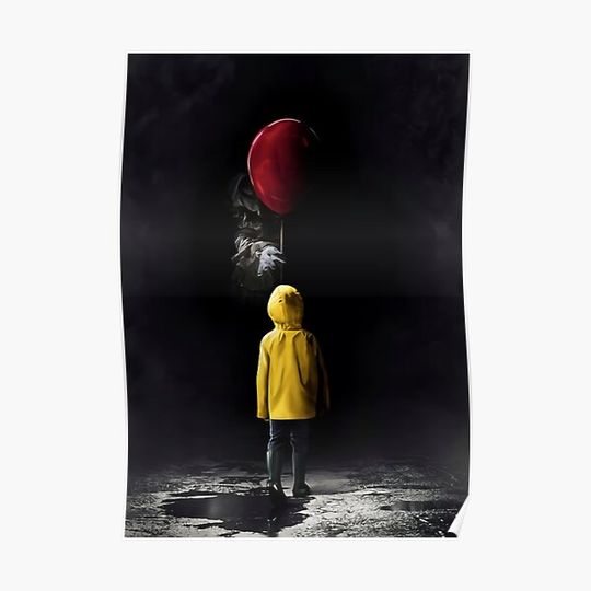 It Balloon MOvie Horror Poster Premium Matte Vertical Poster