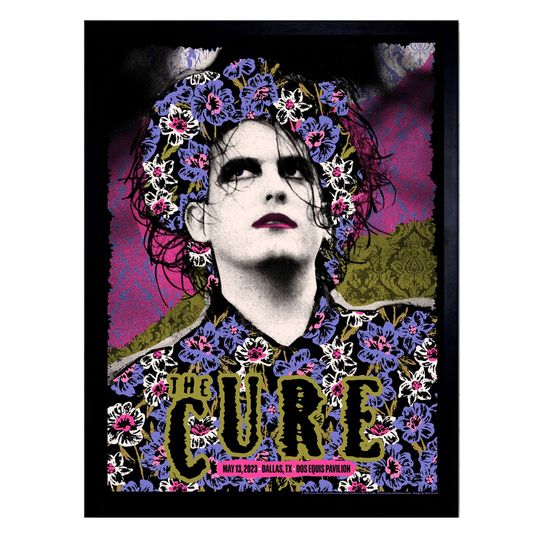 The Cure Dallas May 13, 2023 Poster Tour 2023 Poster
