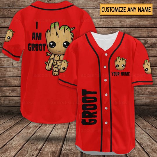 Groot Shirt, Groot Jersey Shirt, Personalized Groot Baseball Shirt, Groot Baseball Jersey