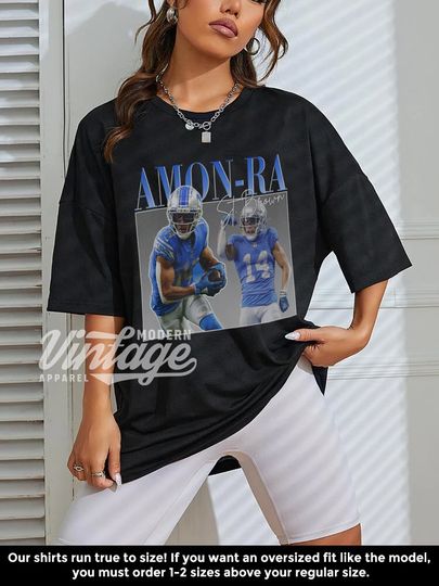 Amon-Ra St. Brown Shirt, Football shirt, Classic 90s Graphic Tee