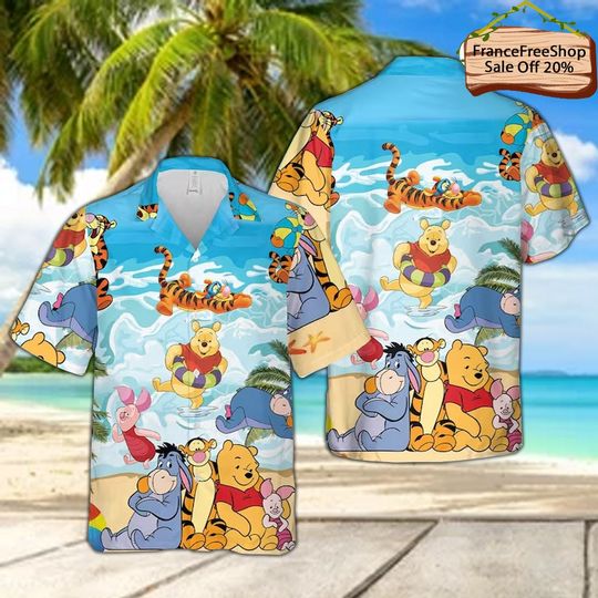 Winnie The Pooh Hawaiian Shirt, Pooh Hawaiian Shirt