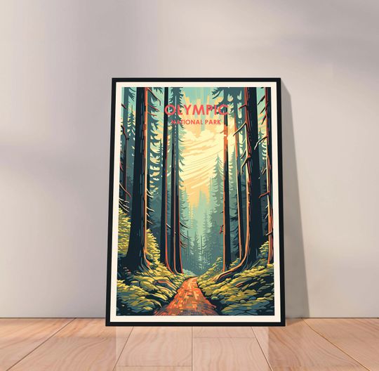 Olympic National Park Poster, Olympic Poster, Olympic Print, Travel Posters